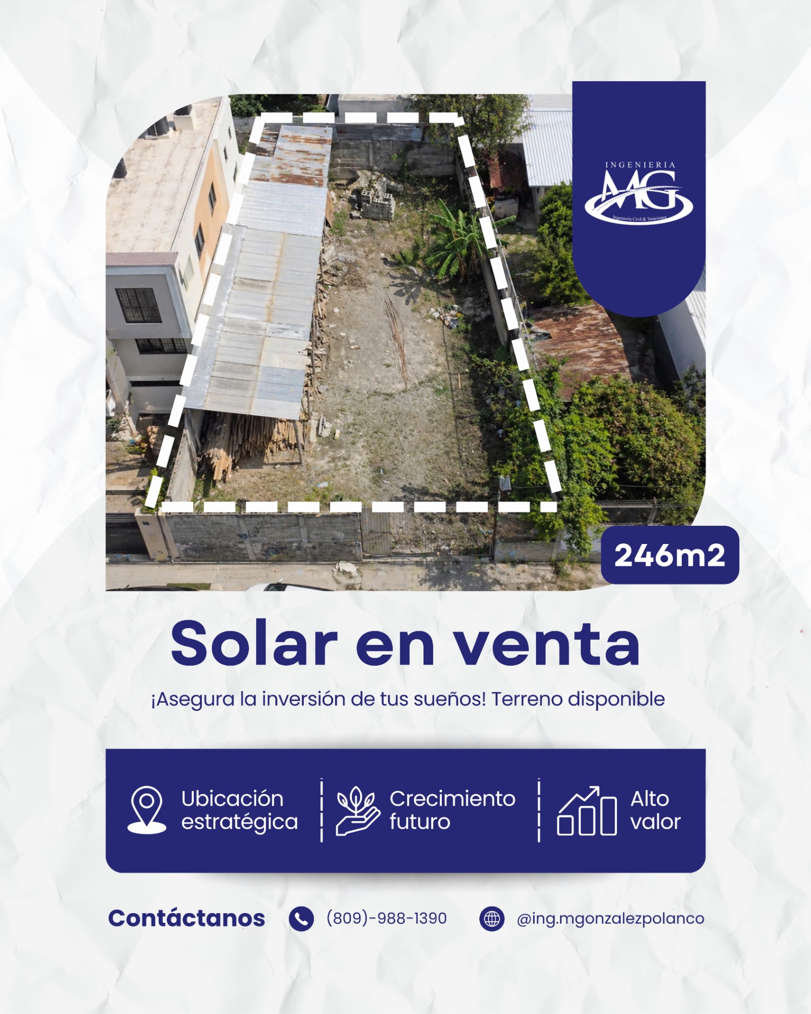 Solar en venta 246m2